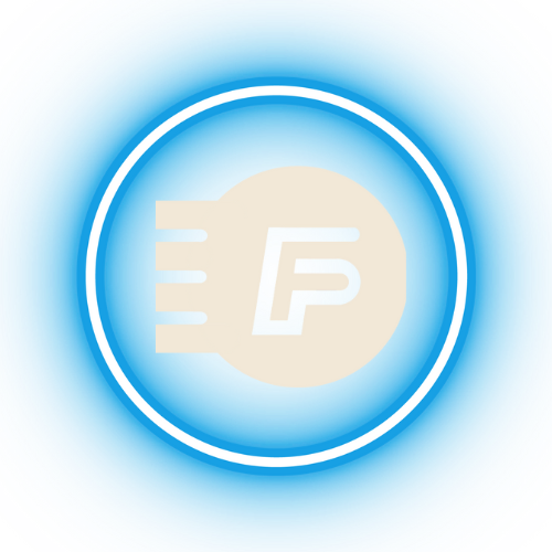 FrillPay logo with blue F letter